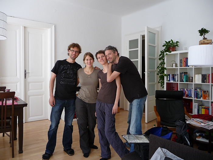 in Wien bei Susi und Andreas angekommen